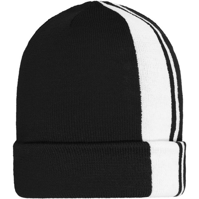 Winter Beanie - Klassische Strickmütze mit Kontraststreifen