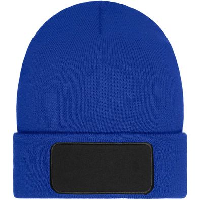 Beanie with Patch (10cm x 5 cm) - Thinsulate - Wärmende Strickmütze mit Zwischenfutter aus Thinsulate™ mit Baumwoll-Patch
