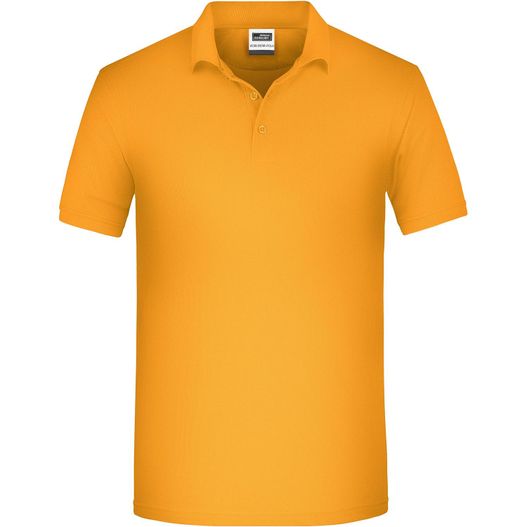 ein gelbes poloshirt auf weißem hintergrund Men's BIO Workwear Polo - Pflegeleichtes und strapazierfähiges Polo (Bild 1)