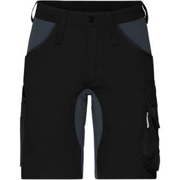 Workwear Stretch-Bermuda Slim Line - Spezialisierte kurze Arbeitshose in schmaler Schnittführung mit elastischen Einsätzen und funktionellen Details