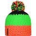 Crocheted Cap with Pompon - Angesagte 3-farbige Häkelmütze mit Pompon
