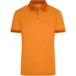 Men's Heather Polo - Melange Polo mit modischen Details