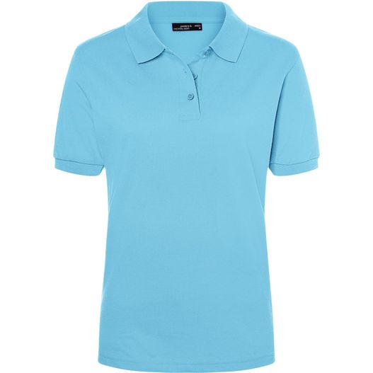 ein frauenblaues poloshirt Classic Polo Ladies - Hochwertiges Polohemd mit Armbündchen (Bild 1)