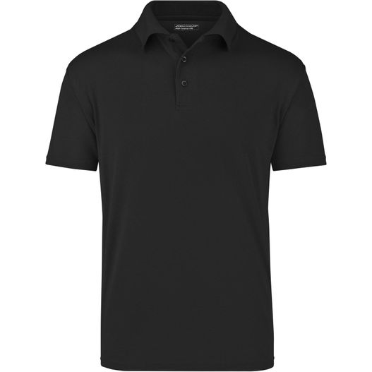 ein schwarzes poloshirt mit einem weißen logo auf der brust Function Polo - Polohemd aus hochfunktionellem CoolDry® (Bild 1)