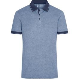 Men's Heather Polo - Melange Polo mit modischen Details