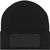 Knitted Beanie with Patch (10cm x 5cm) - Klassische Strickmütze mit Baumwoll-Patch (Bild 1)