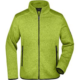 Men's Knitted Fleece Jacket - Modische Strickfleece Jacke mit Stehkragen