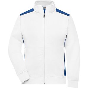 Ladies' Workwear Sweat Jacket - COLOR - - Sweatjacke mit Stehkragen und Kontrasteinsätzen