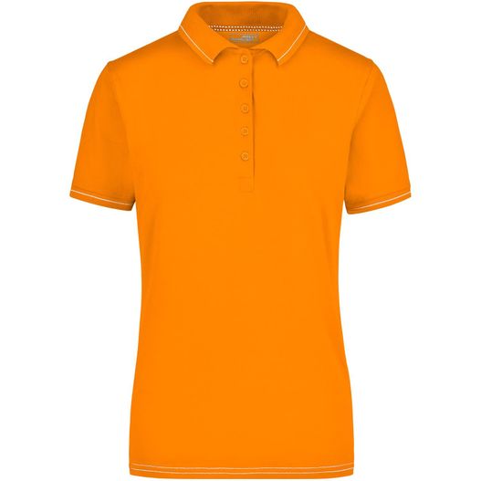 Ladies' Elastic Polo - Hochwertiges Poloshirt mit Kontraststreifen (Bild 1)