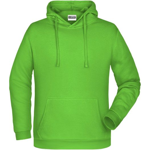ein grüner kapuze mit der kapuze nach oben gezogen Men's Promo Hoody - Klassisches Kapuzensweat (Bild 1)