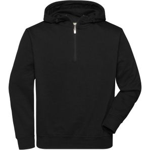 BIO Workwear-Half Zip Hoody - Sweatshirt mit Kapuze und Reißverschluss