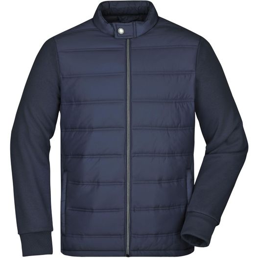 Men's Hybrid Sweat Jacket - Modische Sweatjacke in attraktivem Materialmix (Bild 1)
