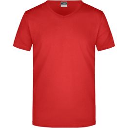Men's Slim Fit V-T - Figurbetontes V-Neck-T-Shirt