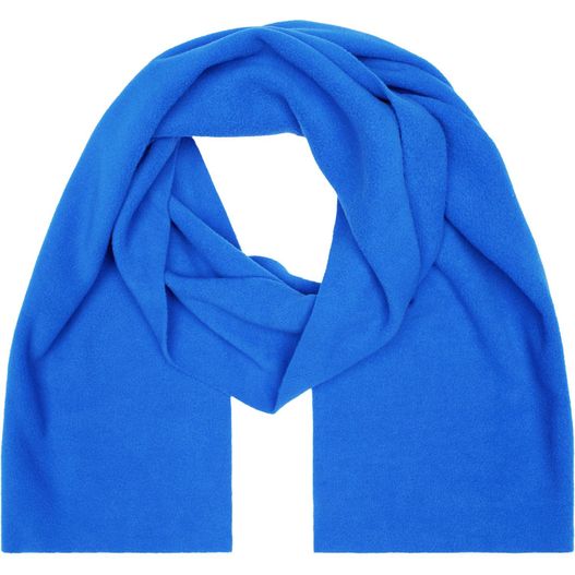 ein blauer schal auf weißem hintergrund Fleece Scarf - Extrabreiter Fleece Schal ohne Fransen (Bild 1)