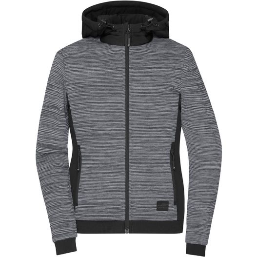 Ladies' Padded Hybrid Jacket - Wattierte Strickfleece Jacke im attraktiven Materialmix (Bild 1)