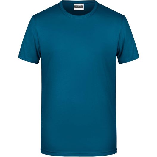 ein blaues t-shirt auf weißem hintergrund Men's Basic-T - Herren T-Shirt in klassischer Form (Bild 1)