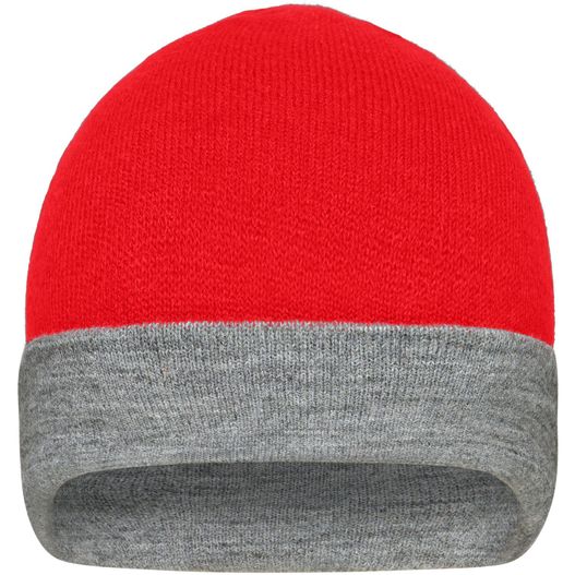 Reversible Beanie - Wendemütze mit breitem Kontrastumschlag (Bild 1)