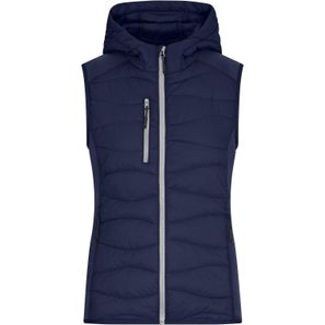 Ladies' Hybrid Vest - Sportliche Weste mit Kapuze im attraktiven Materialmix