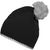 Pompon Hat with Contrast Stripe - Häkelmütze mit Kontrastrand und Pompon (Bild 4)