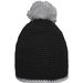 Pompon Hat with Contrast Stripe - Häkelmütze mit Kontrastrand und Pompon