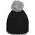Pompon Hat with Contrast Stripe - Häkelmütze mit Kontrastrand und Pompon (Bild 2)