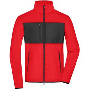 Men's Fleece Jacket - Fleecejacke im Materialmix