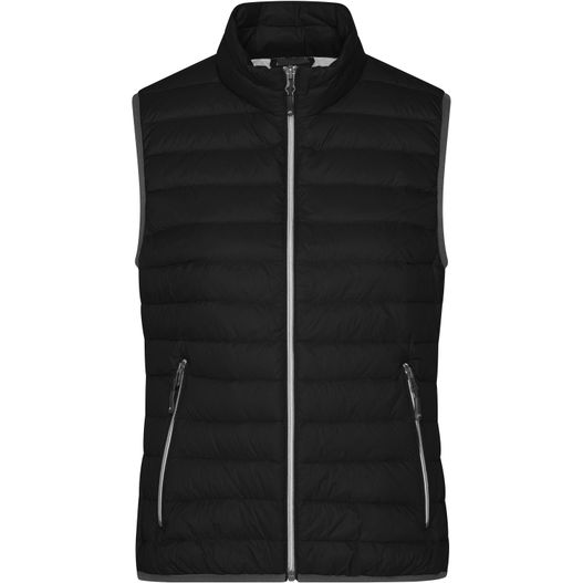 eine schwarze weste mit reißverschluss und reißverschluss Ladies' Down Vest - Leichte Daunenweste im klassischen Design (Bild 1)