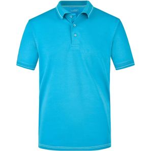 Men's Elastic Polo - Hochwertiges Poloshirt mit Kontraststreifen