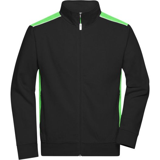 Men's Workwear Sweat Jacket - COLOR - - Sweatjacke mit Stehkragen und Kontrasteinsätzen (Bild 1)