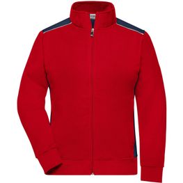 Ladies' Workwear Sweat Jacket - COLOR - - Sweatjacke mit Stehkragen und Kontrasteinsätzen