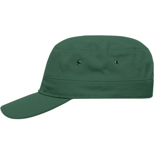 einen grünen hut mit geknöpftem rand Military Cap - Trendiges Cap im Military-Stil aus robustem Baumwollcanvas (Bild 1)