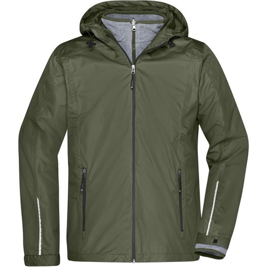 eine grüne jacke mit kapuze und reißverschluss Men's 3-in-1-Jacket - Funktionelle Doppeljacke, 3 Tragevariationen, vielseitig einsetzbar, Fleece-Innenjacke leicht auszippbar (Bild 1)