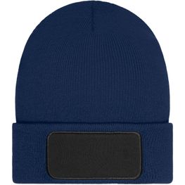 Beanie with Patch (10cm x 5 cm) - Thinsulate - Wärmende Strickmütze mit Zwischenfutter aus Thinsulate™ mit Baumwoll-Patch