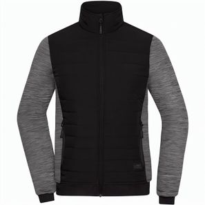 Ladies' Padded Hybrid Jacket - Wattierte Jacke mit Stehkragen im attraktiven Materialmix