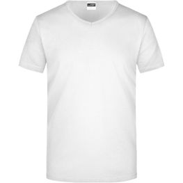 Men's Slim Fit V-T - Figurbetontes V-Neck-T-Shirt