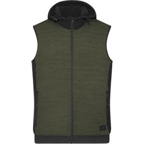 Men's Padded Hybrid Vest - Wattierte Strickfleece Weste im attraktiven Materialmix
