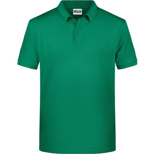 ein grünes poloshirt mit einem weißen logo auf der brust Men's Basic Polo - Klassisches Poloshirt (Bild 1)