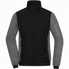 Ladies' Padded Hybrid Jacket - Wattierte Jacke mit Stehkragen im attraktiven Materialmix