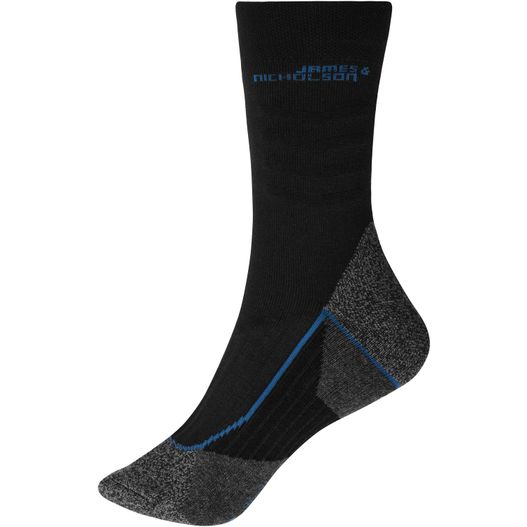 ein paar schwarzer socken mit blauem ausschnitt Worker Socks Cool - Funktionelle Socke für Damen und Herren (Bild 1)