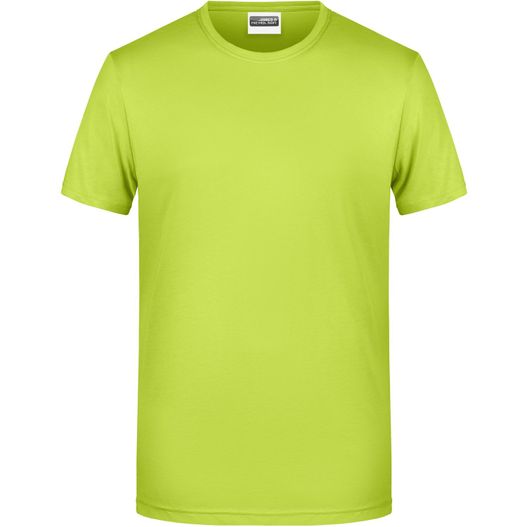 ein limette grün t - shirt auf weißem hintergrund Men's Basic-T - Herren T-Shirt in klassischer Form (Bild 1)