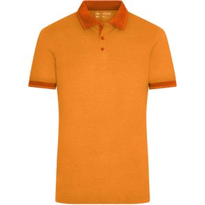 Men's Heather Polo - Melange Polo mit modischen Details