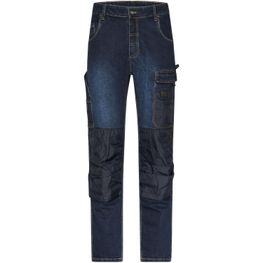 Workwear Stretch-Jeans - Jeans-Hose in gerader Schnittführung mit vielen Details
