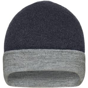 Reversible Beanie - Wendemütze mit breitem Kontrastumschlag