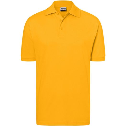gelbes poloshirt mit weißem kragen Classic Polo - Hochwertiges Polohemd mit Armbündchen (Bild 1)