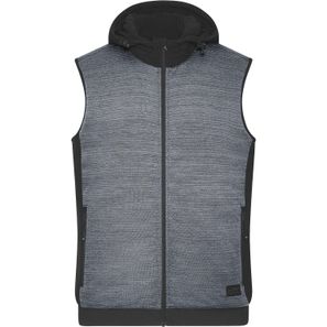 Men's Padded Hybrid Vest - Wattierte Strickfleece Weste im attraktiven Materialmix