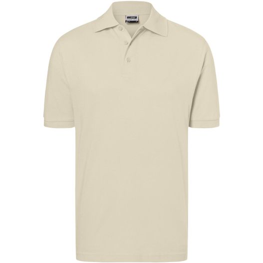 ein beige poloshirt mit kragen und einem weißen hemd Classic Polo - Hochwertiges Polohemd mit Armbündchen (Bild 1)