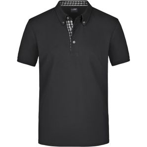 Men's Plain Polo - Polo mit Button-Down Kragen