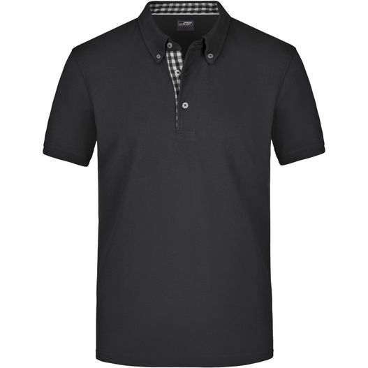 Men's Plain Polo - Polo mit Button-Down Kragen (Bild 1)