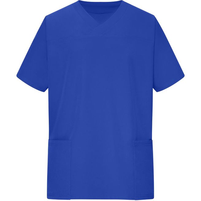 Men's Stretch-Kasack - Elastischer Kasack mit V-Ausschnitt