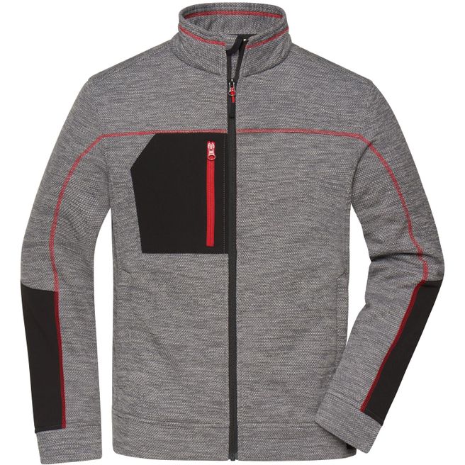Men's Structure Fleece Jacket - Pflegeleichte Strick-Fleecejacke für Arbeit und Freizeit